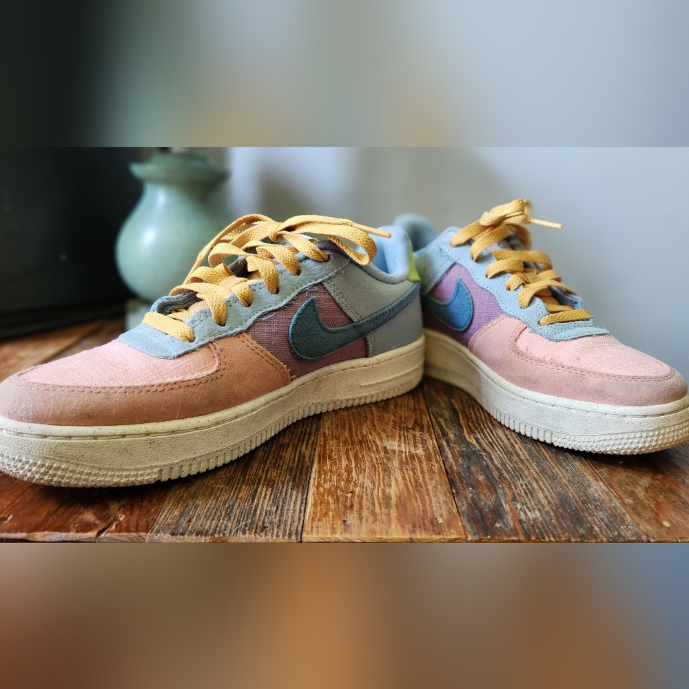 Nike Women's Low-Top Colorblock Sneakers in Pink, Blue & Yellow
